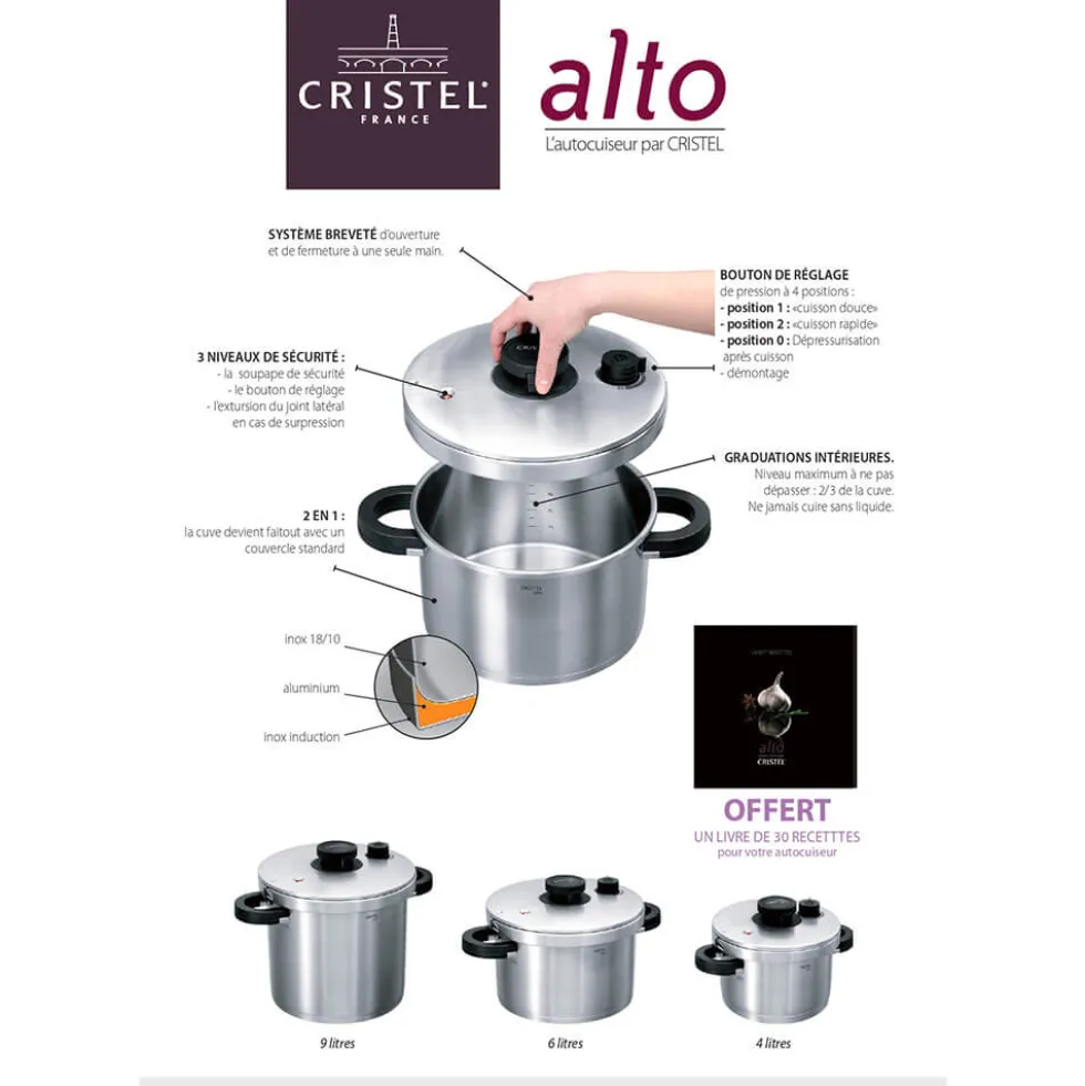 Autocuiseur Alto 4L - CRISTEL