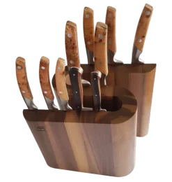 Bloc Aimanté 10 couteaux en bois