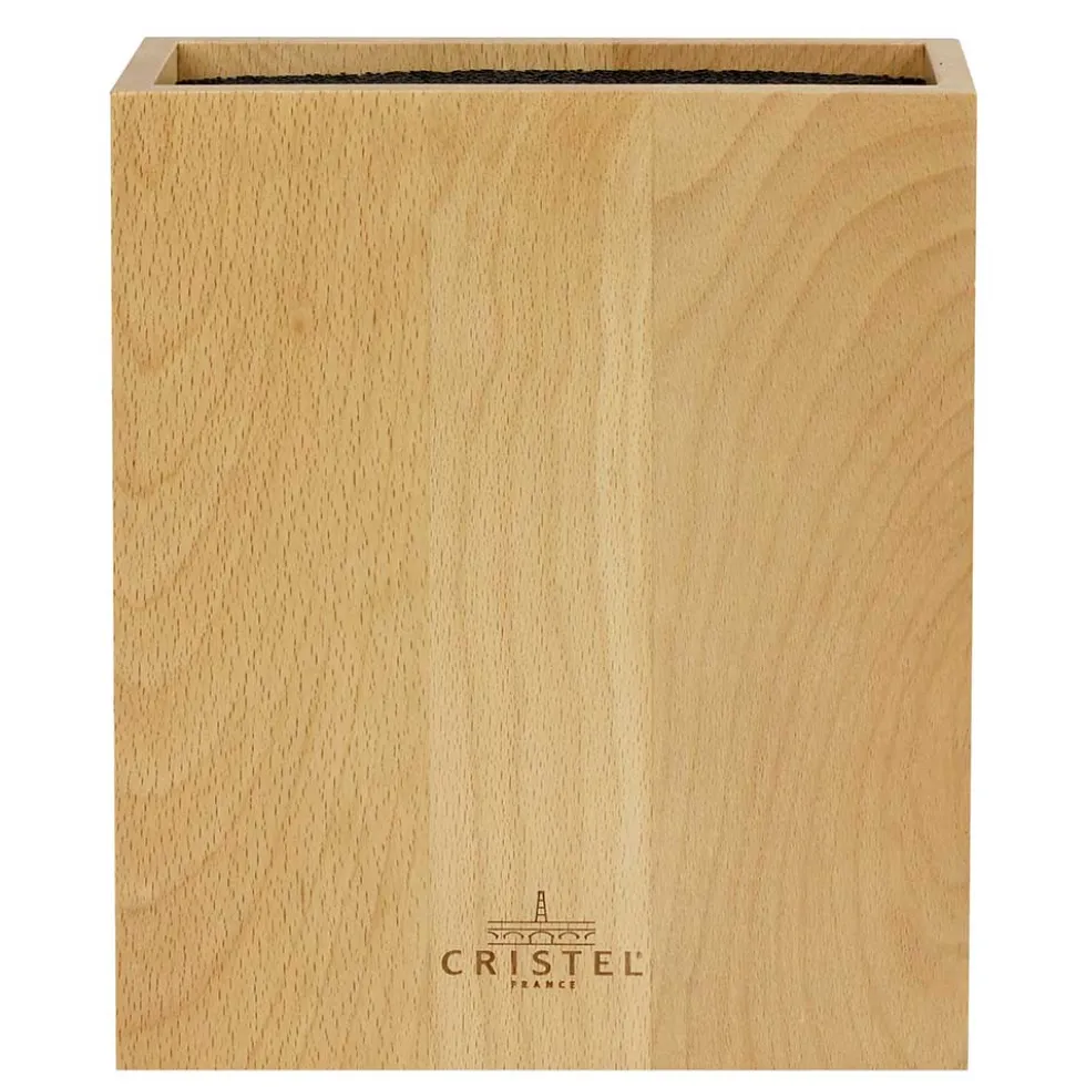 Bloc Couteaux Rectangulaire - Hêtre massif - CRISTEL
