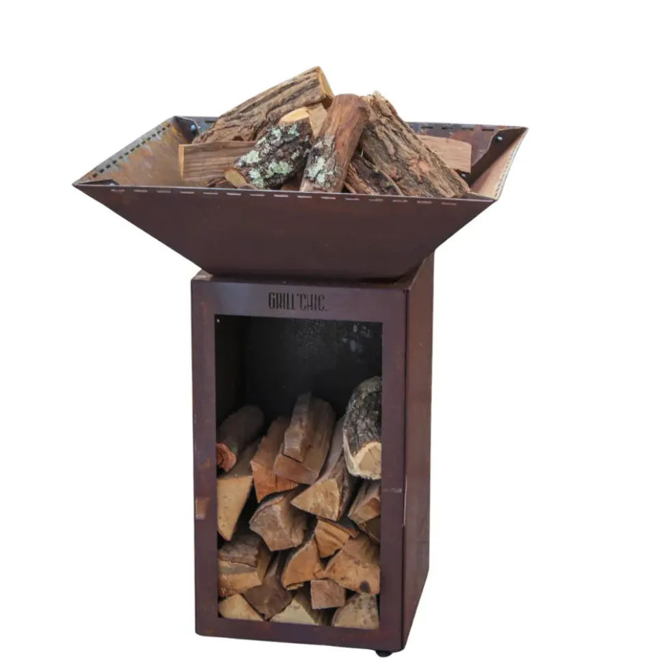 Bol à feu Cévenol Carré Acier CORTEN - GRILL CHIC
