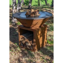 Brasero Classique 103 x 90cm CORTEN Simple Cuve - GRILL CHIC