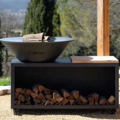 Brasero Traditionnel 100x90 cm ACIER Double Cuve - GRILL CHIC
