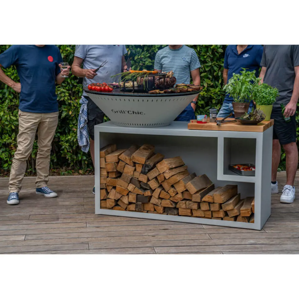 Brasero Traditionnel 80 x 90 cm ALU avec Grille OFFERTE - GRILL CHIC