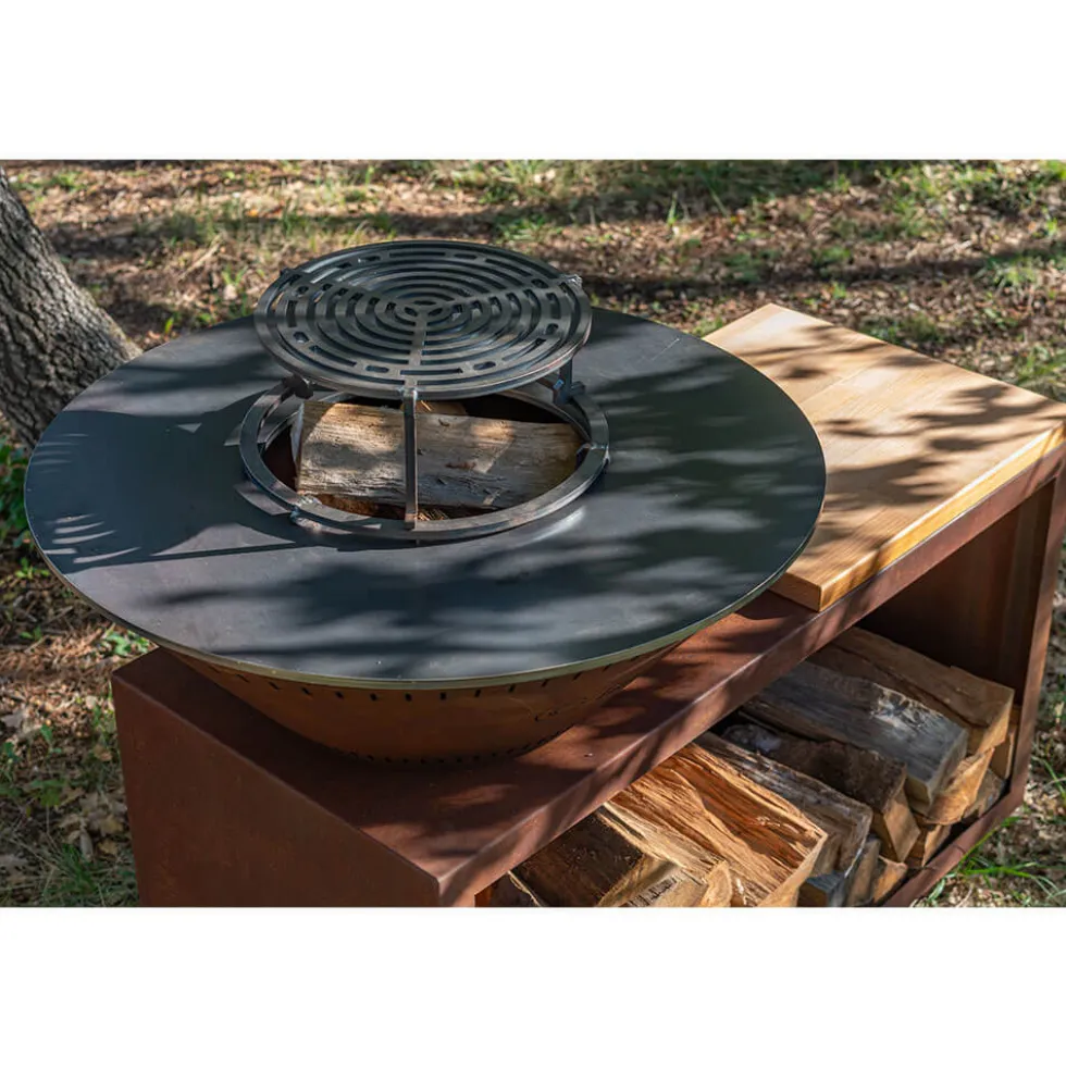 Brasero Traditionnel 80 x 90 cm CORTEN Simple Cuve - GRILL CHIC