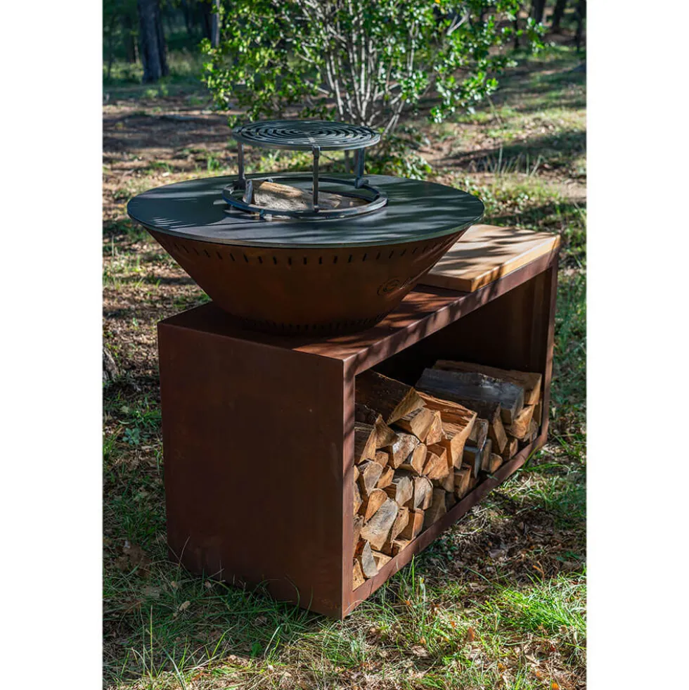 Brasero Traditionnel 80 x 90 cm CORTEN Simple Cuve - GRILL CHIC