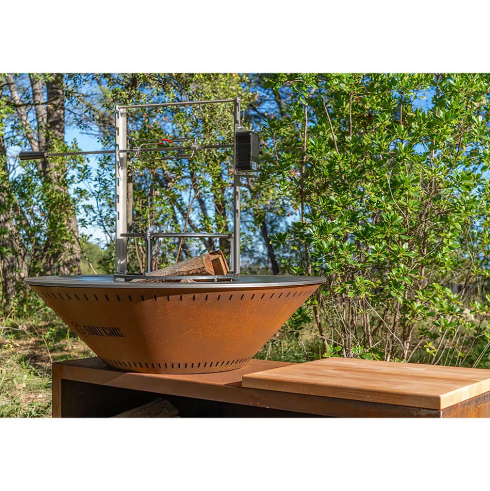 Brasero Traditionnel 100 x 90 cm CORTEN Simple Cuve - GRILL CHIC