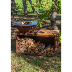 Brasero Traditionnel 100 x 90 cm CORTEN Simple Cuve - GRILL CHIC