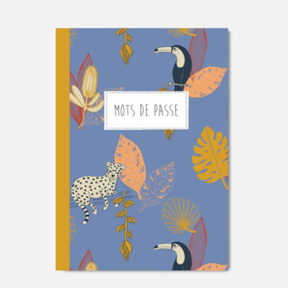 Carnet "Mots de passe" bleu - PASCALE EDITIONS