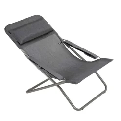 Chaise longue pliante bain de soleil TRANSABED toile Batyline DUO - LAFUMA