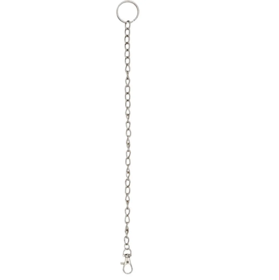 Chaîne acier nickelé avec attache 33 cm - Au Sabot