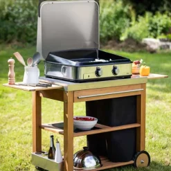 Chariot MOBILOT bois et inox pour plancha - ENO