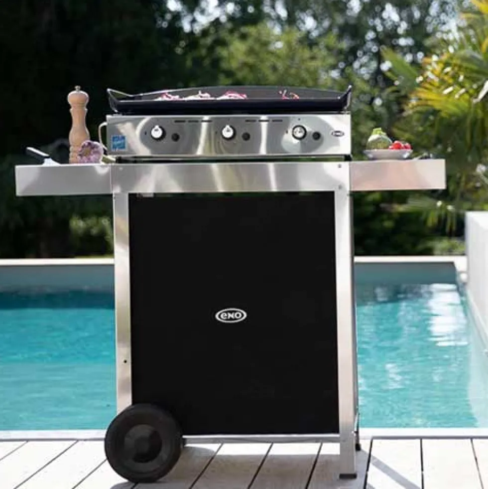 Chariot OSCAR inox pour plancha - ENO