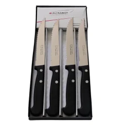 Coffret 4 Couteaux à Steak avec Manches Noirs - Au Sabot