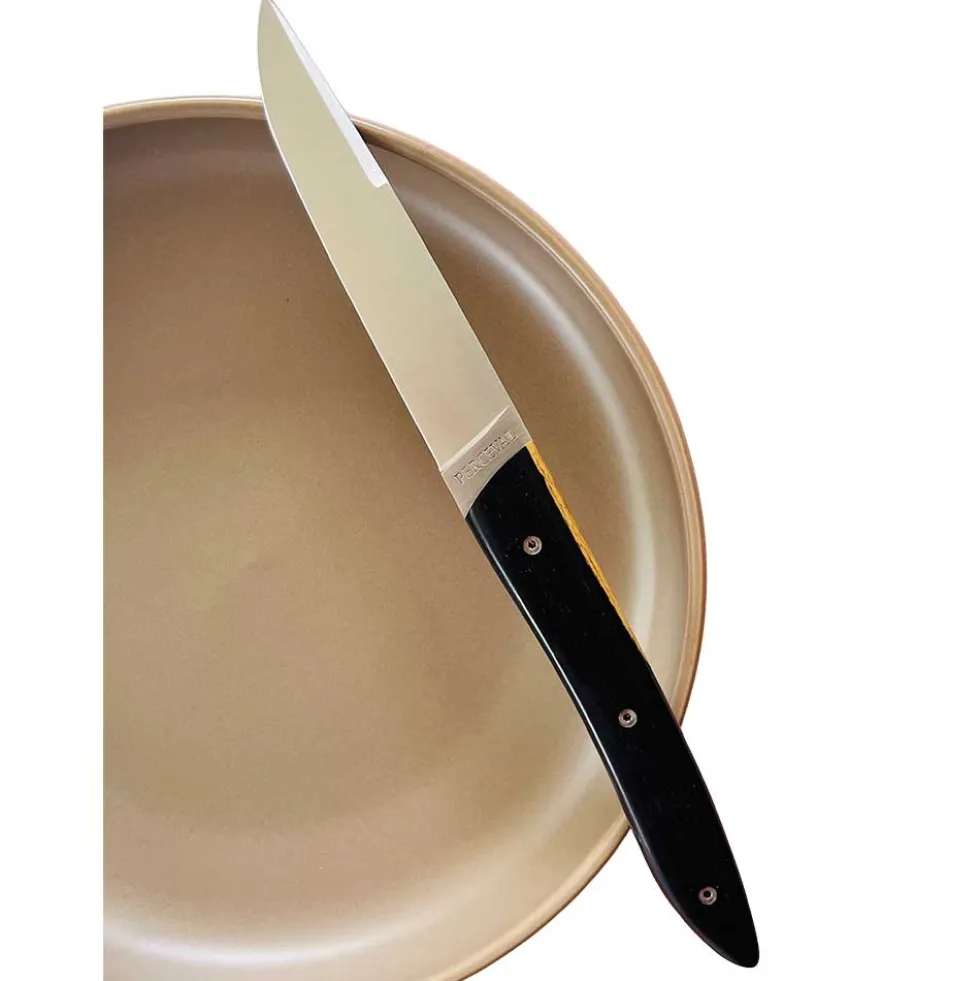 Coffret de 6 Couteaux de table UBAC - ébène de Mozambique - PERCEVAL