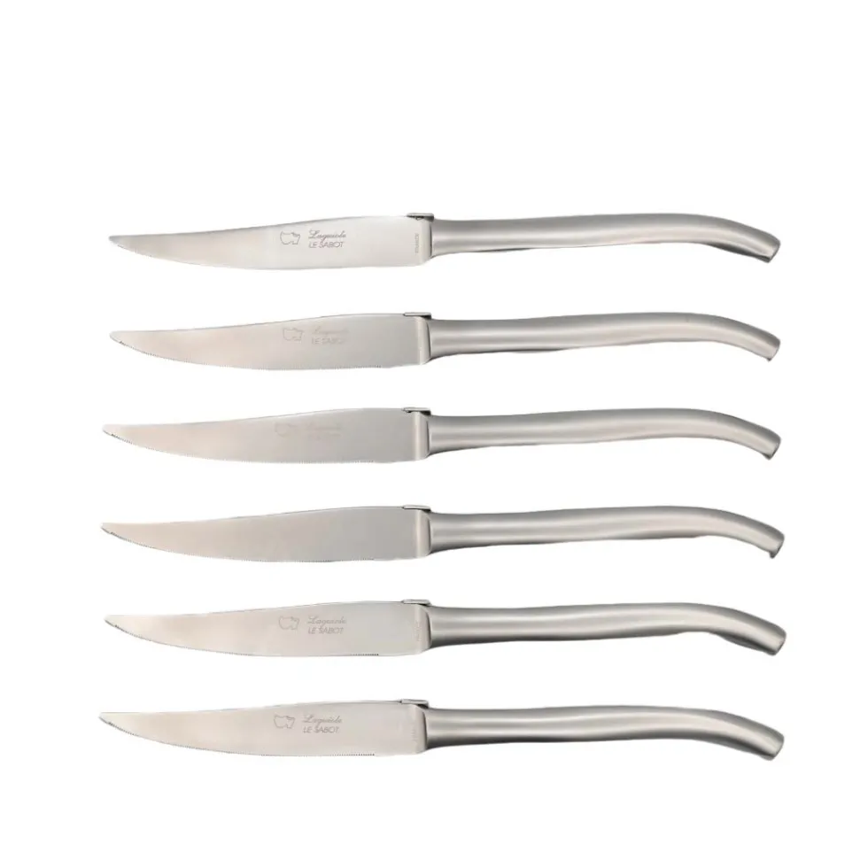 Coffret de 6 couteaux Laguiole Acier mat - Au Sabot