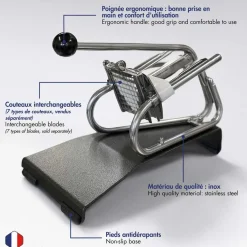 Coupe-Frites Professionnel sur socle epoxy 10 mm - Louis Tellier