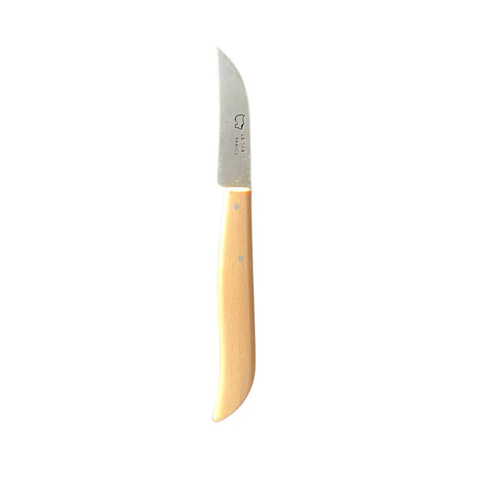Couteau d'Office Bec d'oiseau Lame Carbone Manche Bois - Au Sabot