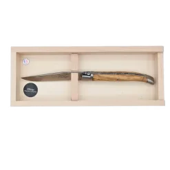Couteau pliant Laguiole Prestige Manche Olivier Acier Forgé - Au Sabot