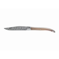 Couteau pliant Laguiole Prestige Lame Damas Manche Corne - Au Sabot