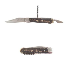 Couteau pliant Le Pionnier Bois de Cerf 3 pièces - DOURIS CHASTEL