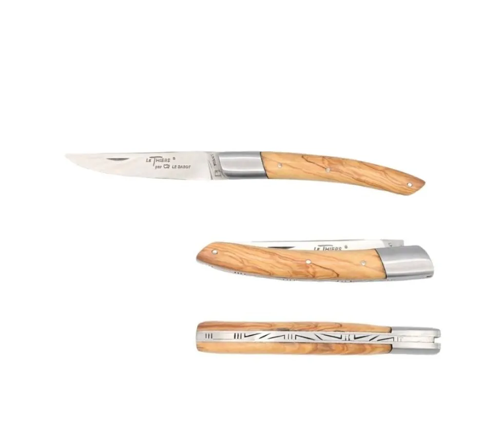 Couteau Pliant Le Thiers avec Manche en Olivier - Au Sabot