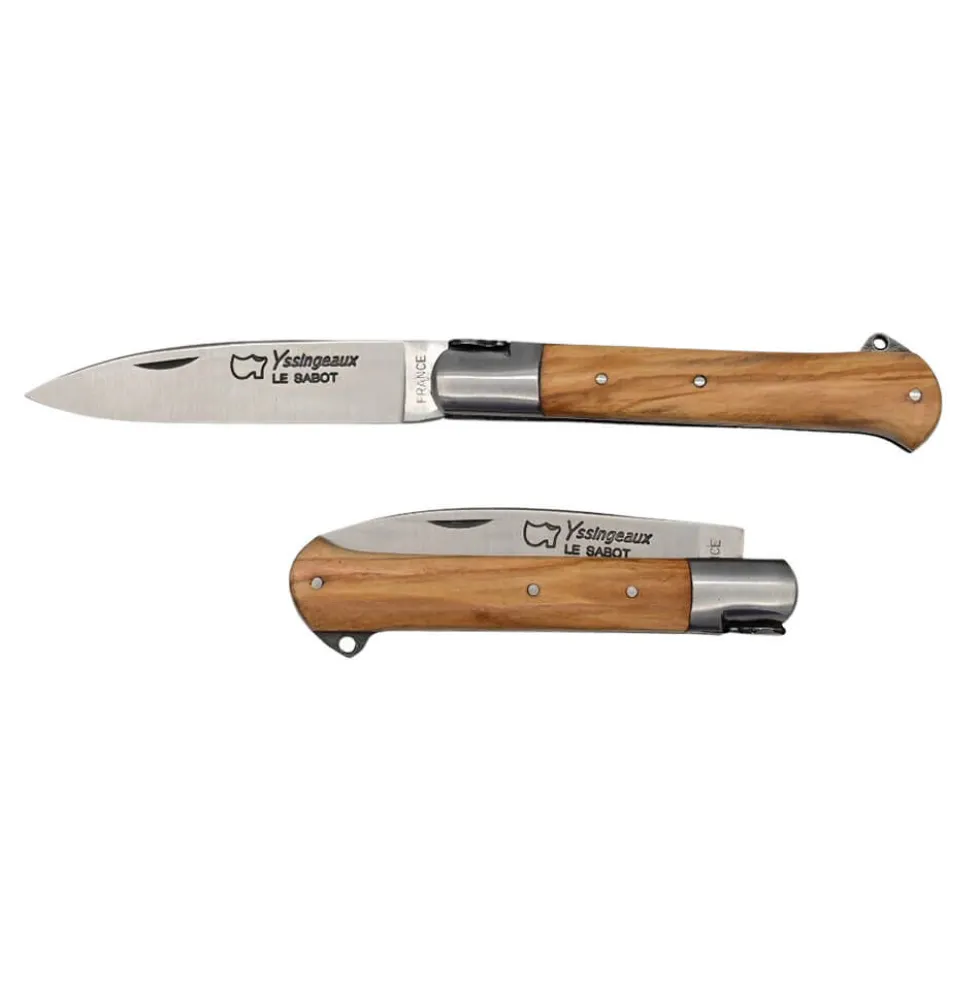 Couteau pliant Yssingeaux Manche en Bois d'Olivier - Au Sabot