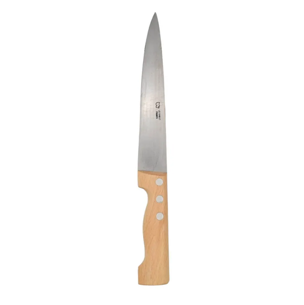 Couteau Saigner 20cm Lame Carbone Manche en Hêtre - Au Sabot