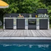 Cuisine Comfort 4 Modules Noir et Inox - ENO