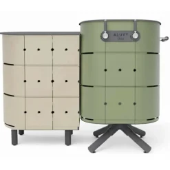Cuisine Duo MARCEL Charbon + meuble JEAN - ALUVY