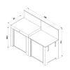 Cuisine Essential 2 Modules Gris Cargo - ENO