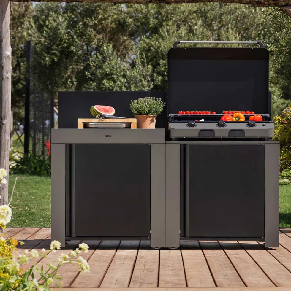 Cuisine Essential 2 Modules Gris Cargo - ENO
