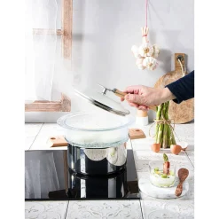 Cuit-vapeur verre avec couvercle OFFERT - CRISTEL