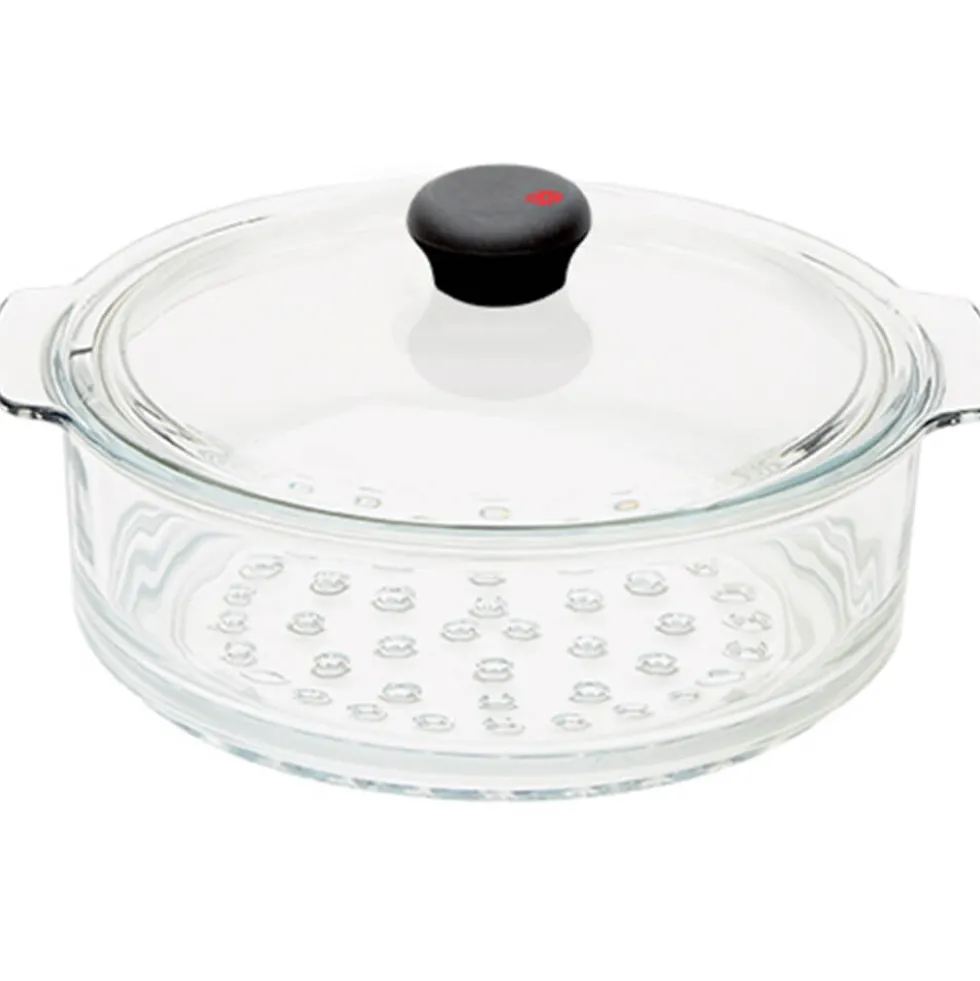 Cuit-vapeur verre Cookway avec couvercle OFFERT - CRISTEL