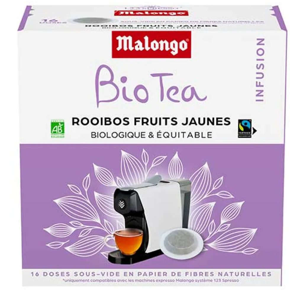 Dosettes infusion Rooibos fruits jaunes - Machine EOH - MALONGO