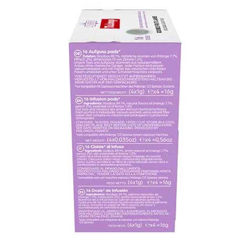 Dosettes infusion Rooibos fruits jaunes - Machine EOH - MALONGO