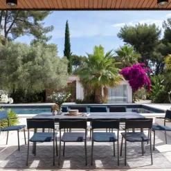 Ensemble table extensible et 8 fauteuils de jardin - LAFUMA