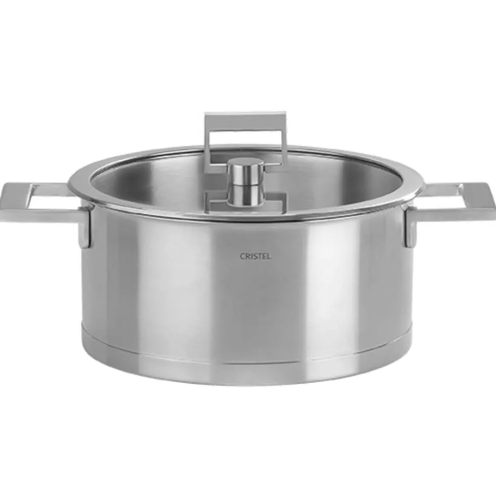 Faitout inox Strate poignée fixe avec couvercle OFFERT - CRISTEL