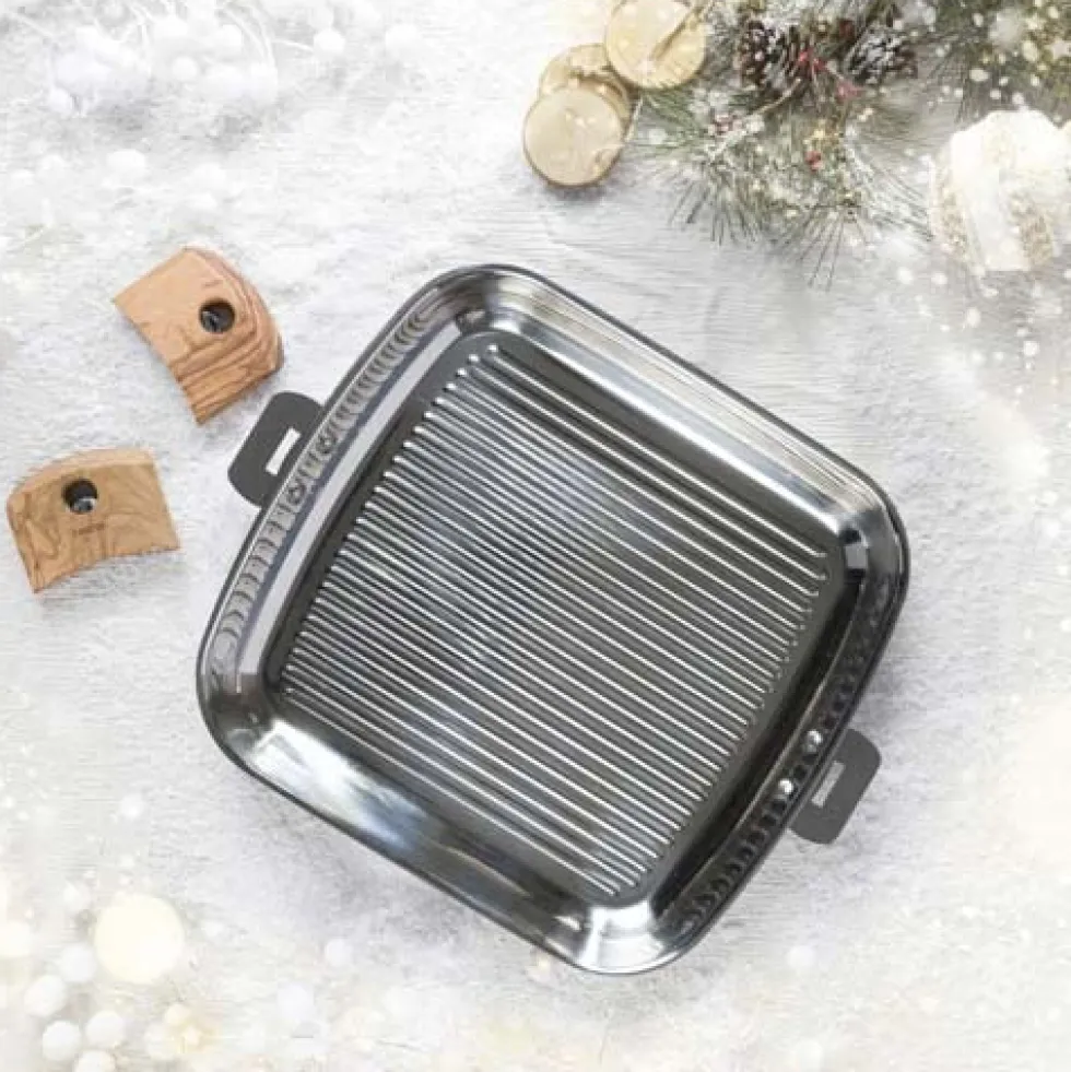 Gril Carré inox 30 cm Casteline - CRISTEL