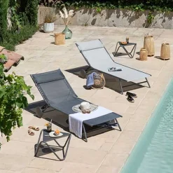 Lit bain de soleil Miami II toile BeComfort - LAFUMA