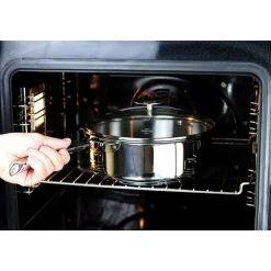 Lot 3 Casseroles inox Mutine avec Poignée et Couvercles - CRISTEL