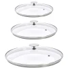 Lot 3 Couvercles en verre avec Pontet inox - DE BUYER