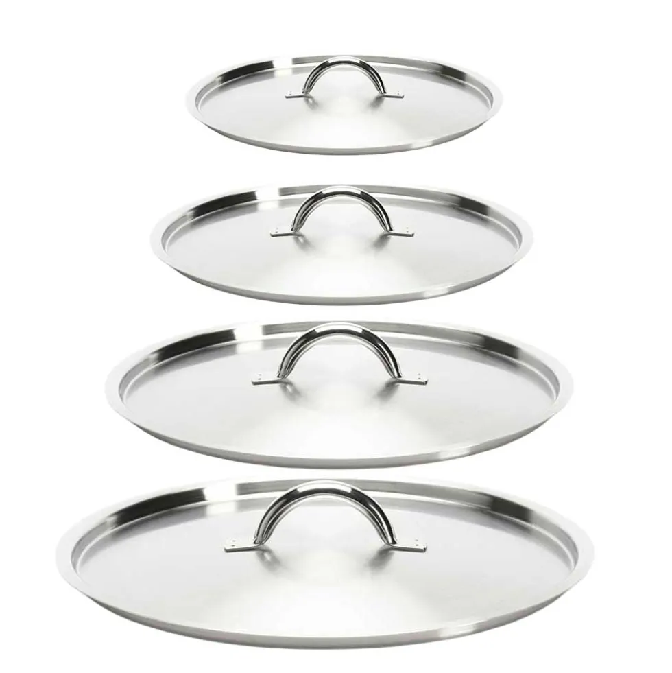 Lot 4 Couvercles Inox Brossé - DE BUYER
