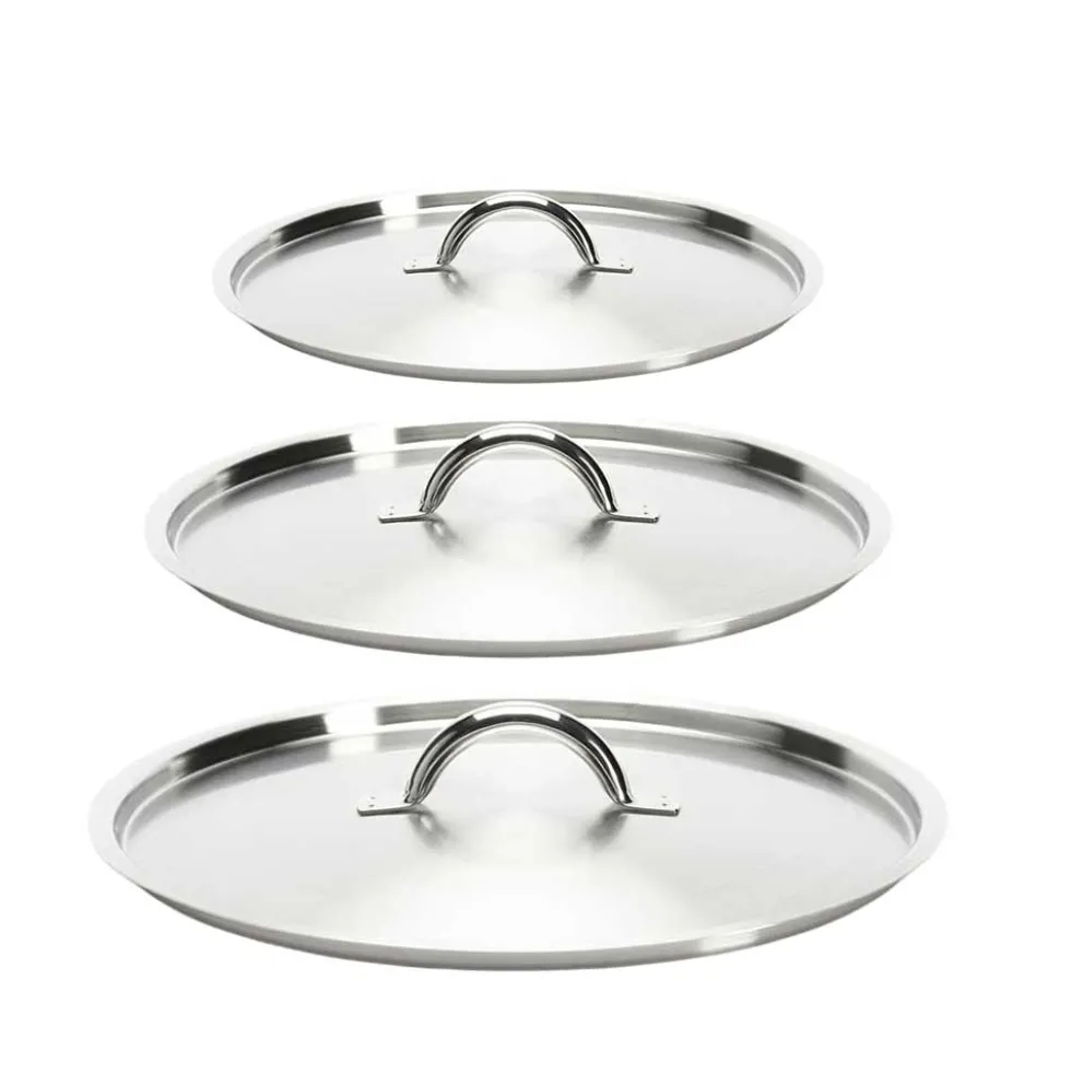 Lot 3 Couvercles Inox Brossé - DE BUYER