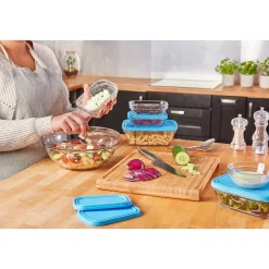 Lot de 3 boites conservation verre carrées Freshbox - DURALEX