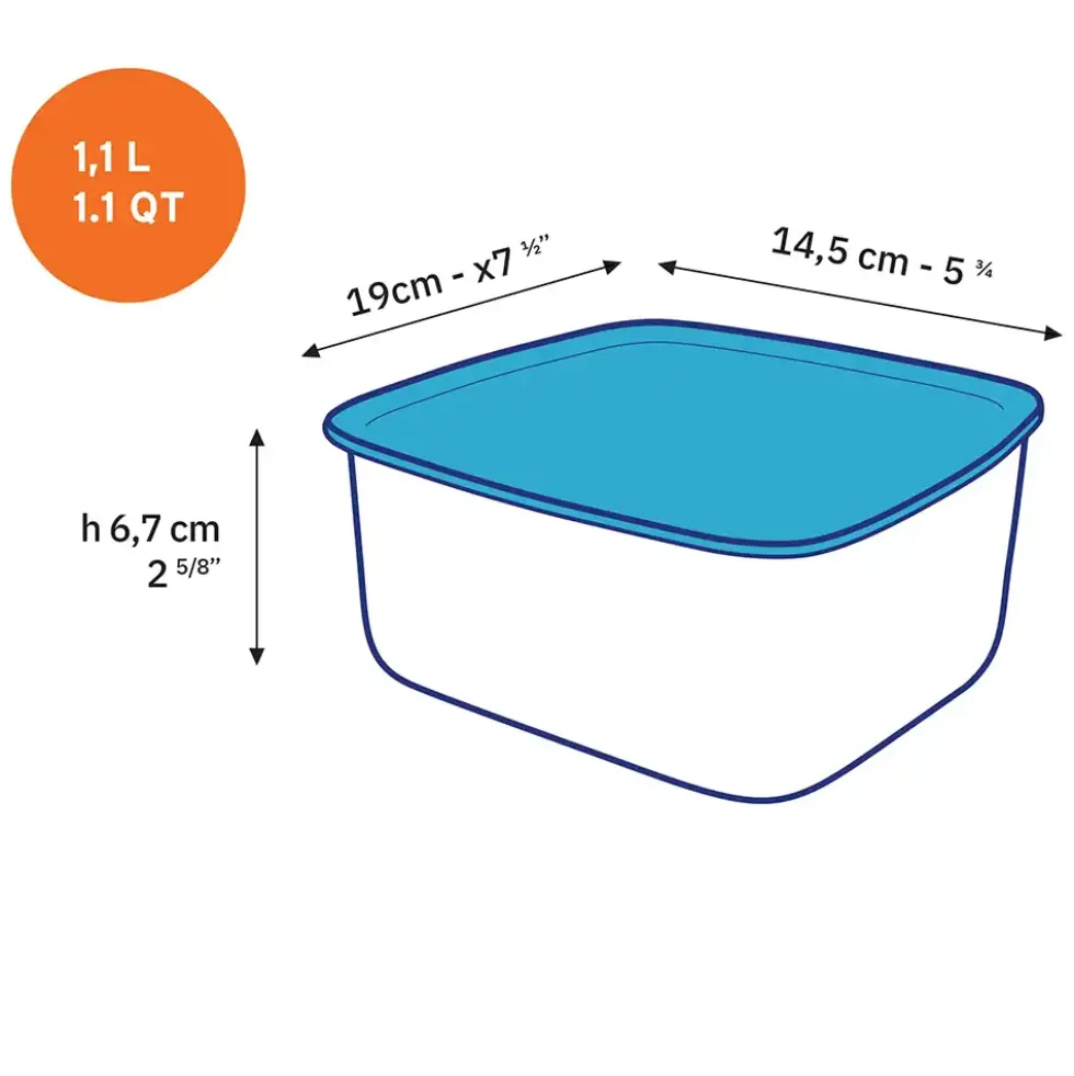 Lot de 3 boites conservation verre rectangulaires Freshbox - DURALEX