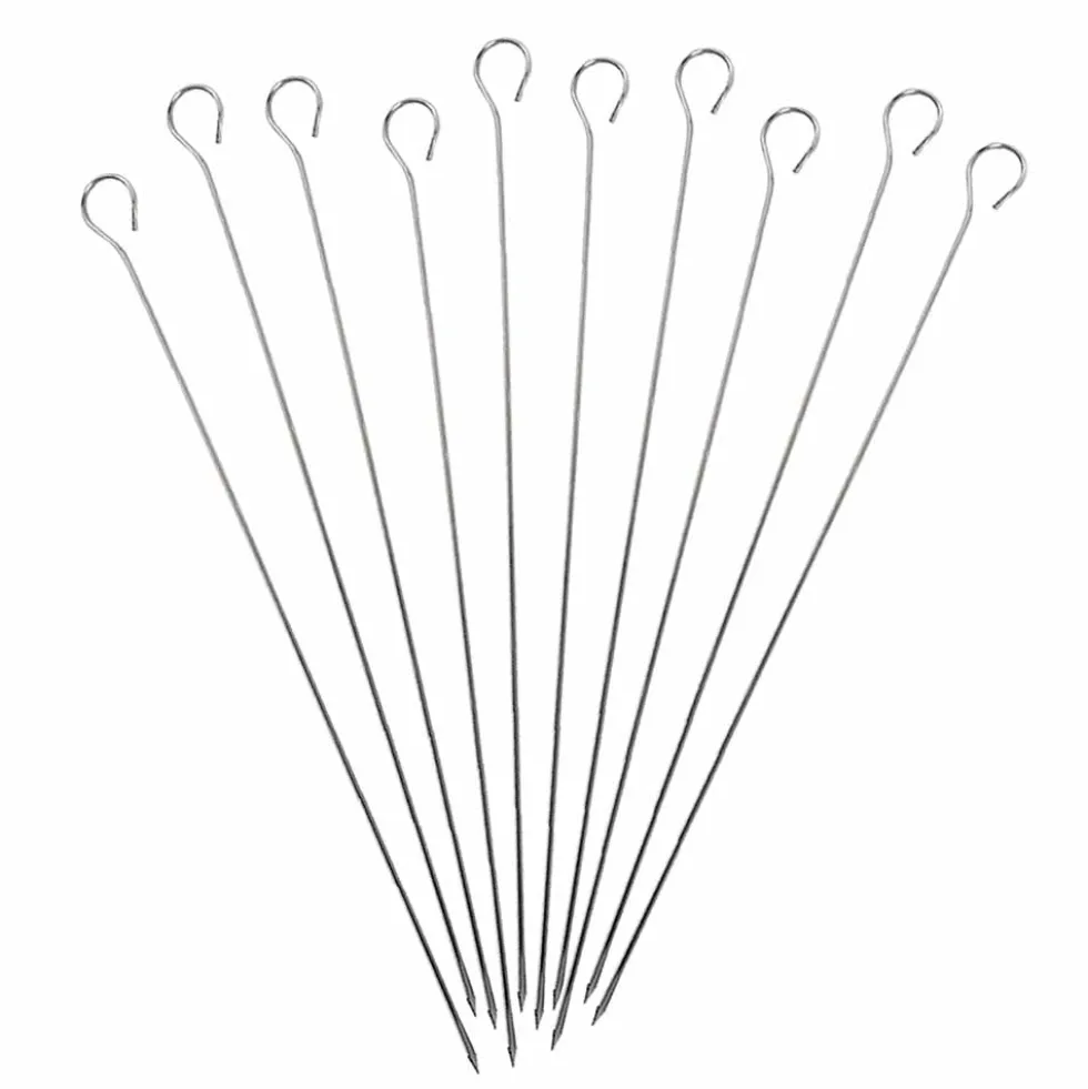 Lot de 10 brochettes inox 35cm - DE BUYER