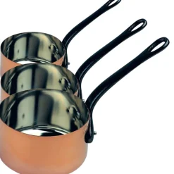 Lot de 3 casseroles Cuivre étamé Tous Feux - BAUMALU