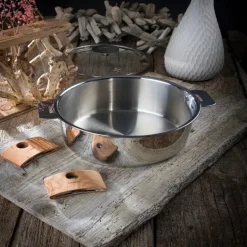 Lot de 3 Casseroles inox Casteline avec 1 poignée INCLUSE - CRISTEL