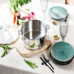 Lot de 3 Casseroles inox Casteline poignée amovible - CRISTEL