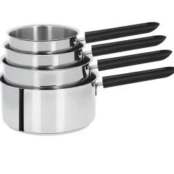 Lot de 4 Casseroles Inox Mutine - CRISTEL